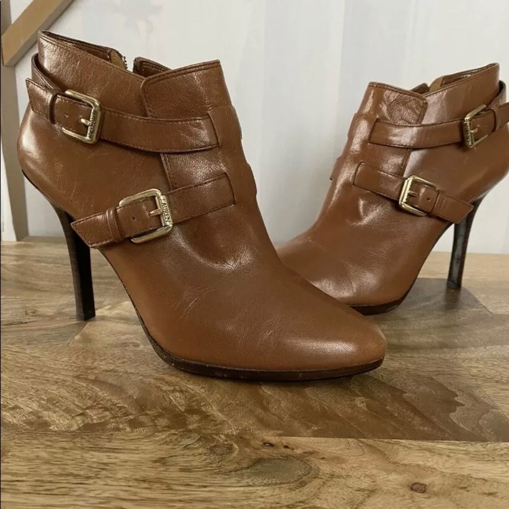 Lauren Ralph Lauren Lorelei Booties Brown Size 5.5